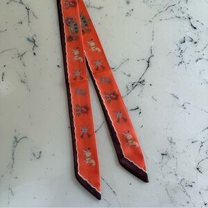 NEW | ORANGE CARRIAGE HORSE TWILLY SCARF